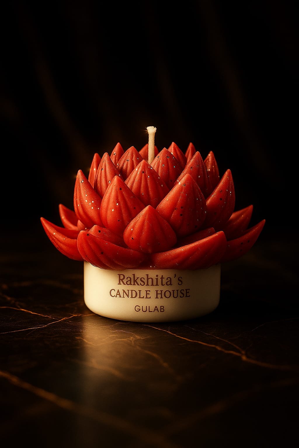 Decorative Flower Scented Candle | Handmade Soy Wax | Indore