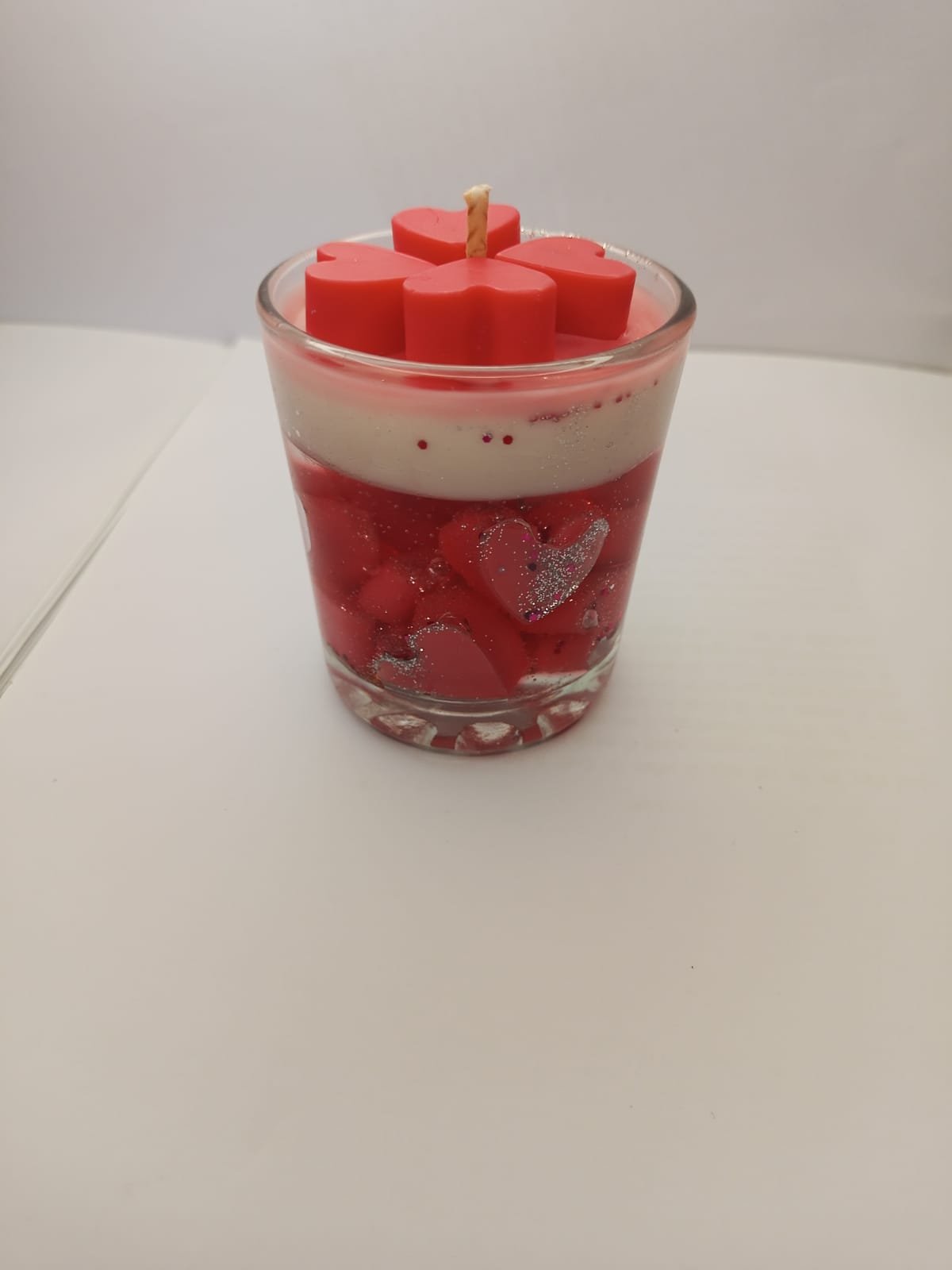 romantic candle, rose fragrance, home decor candle, small glass candle, valentine gift, RakShita's Candle House, handmade candle