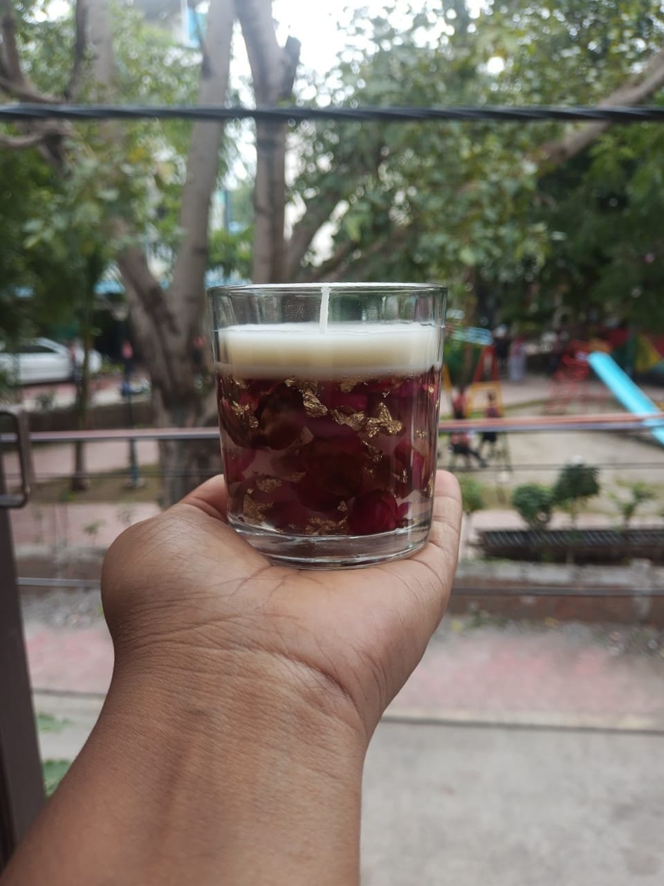 Dried flower Gel Wax Candle - Image 2