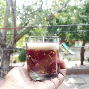 Dried flower Gel Wax Candle