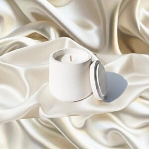 handmade concrete jar candle – luxury scented candle for modern home décor